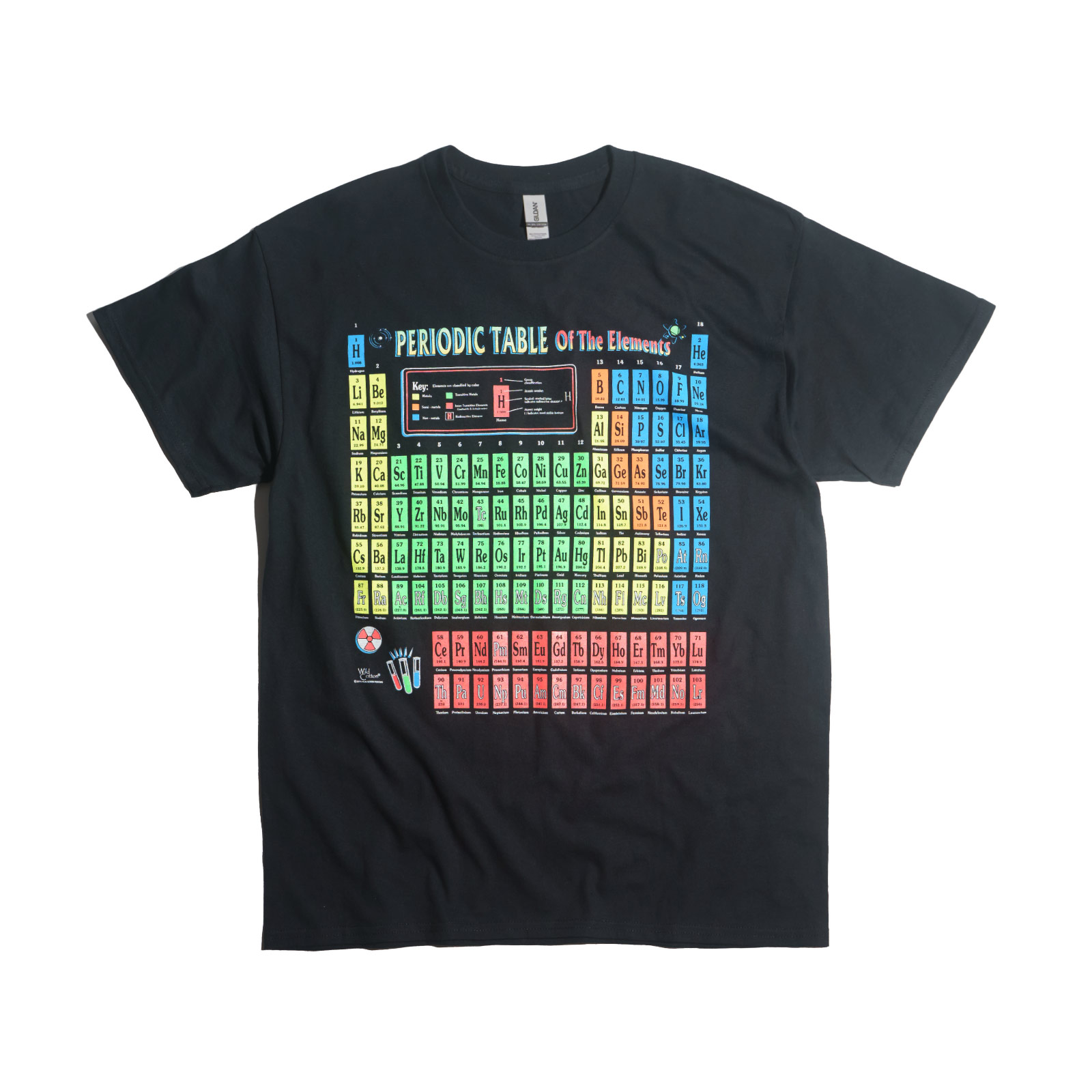 アトラススクリーンプリンティング ATLAS SCREEN PRINTING 半袖Tシャツ ピリアディクテーブル ｜ メンズ S-XL 周期表 元素記号 元素周期表 PERIODIC TABLE | ブランド登録なし | 02