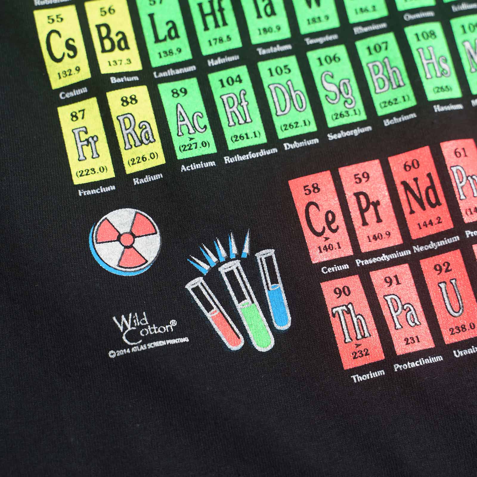 アトラススクリーンプリンティング ATLAS SCREEN PRINTING 半袖Tシャツ ピリアディクテーブル ｜ メンズ S-XL 周期表 元素記号 元素周期表 PERIODIC TABLE | ブランド登録なし | 07
