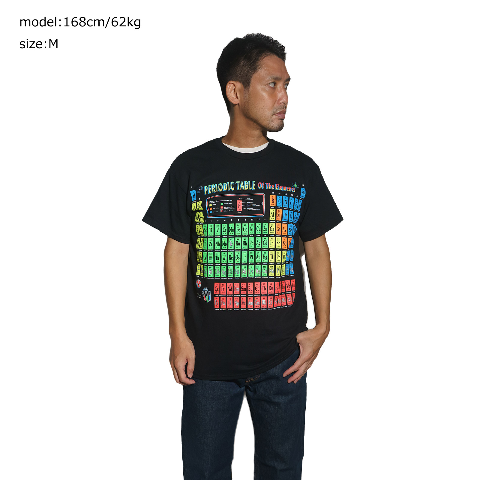 アトラススクリーンプリンティング ATLAS SCREEN PRINTING 半袖Tシャツ ピリアディクテーブル ｜ メンズ S-XL 周期表 元素記号 元素周期表 PERIODIC TABLE | ブランド登録なし | 11