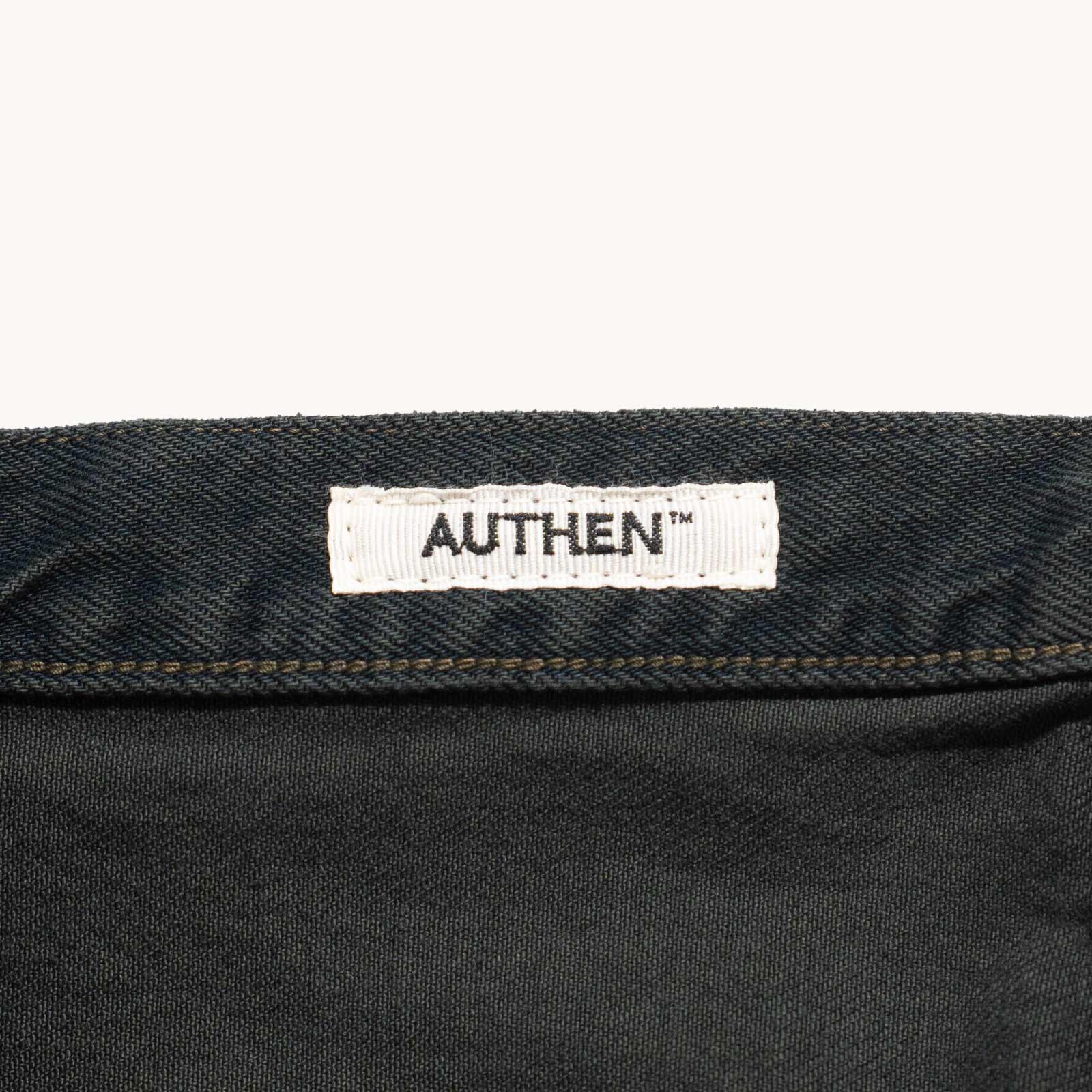 オーセン AUTHEN ヴィンテージ ワイドレッグ オーバーダイブラック