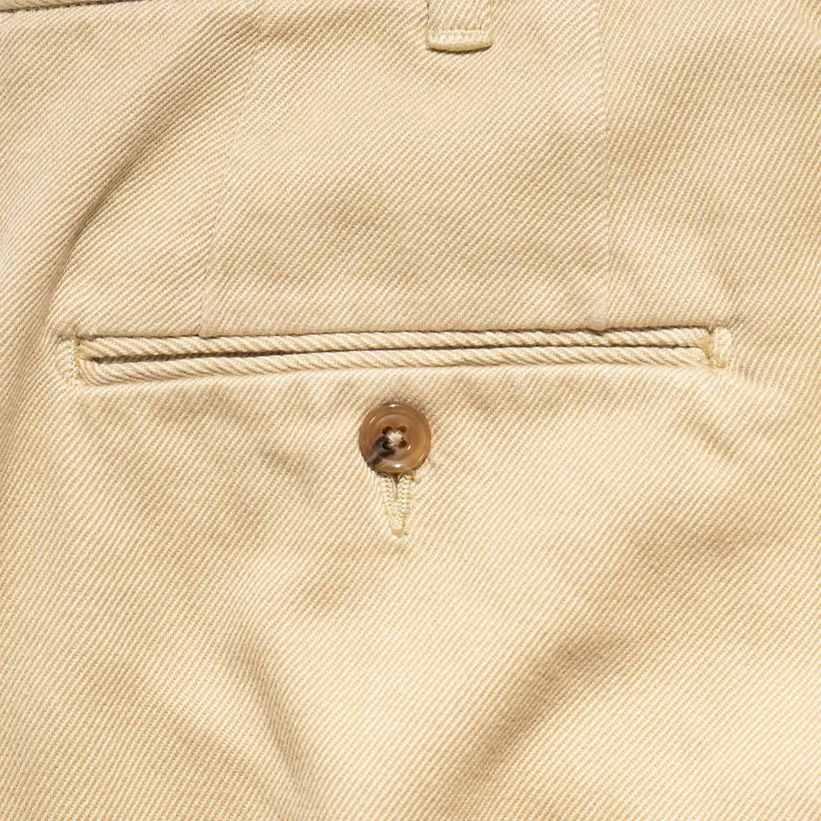 オーセン AUTHEN シルクナイズド チノ トラウザーズ ベージュ AUT