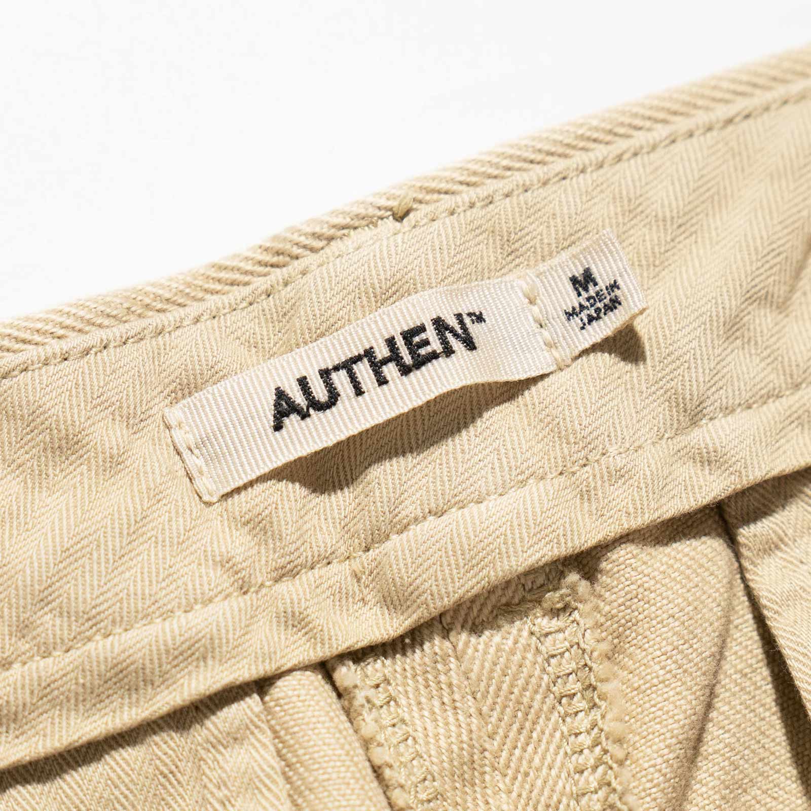 オーセン AUTHEN シルクナイズド チノ トラウザーズ ベージュ AUT