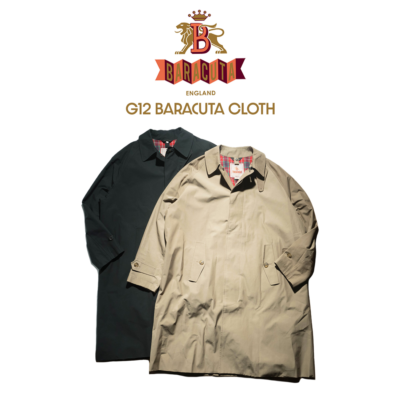 バラクータ BARACUTA　G12 ステンカラーコート ｜ メンズ 40-50 トレンチコート バルマカーンコート イングランド製 英国製