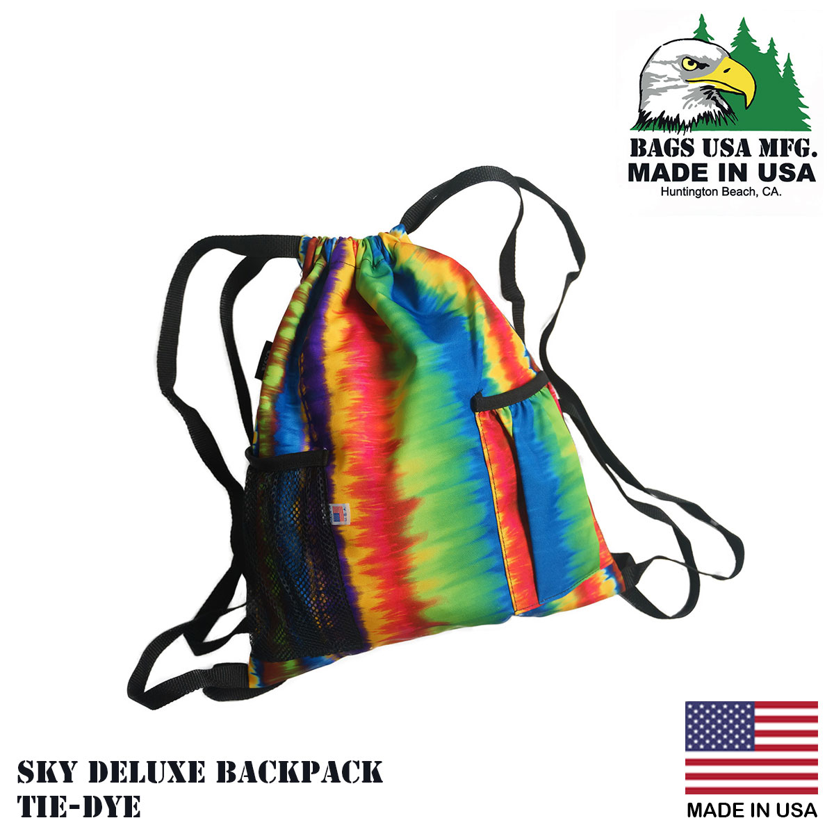 バッグスユーエスエー BAGS USA スカイデラックス バックパック ｜ アメリカ製 米国製 ナップサック リュック 巾着 ポーチ 約1.5L