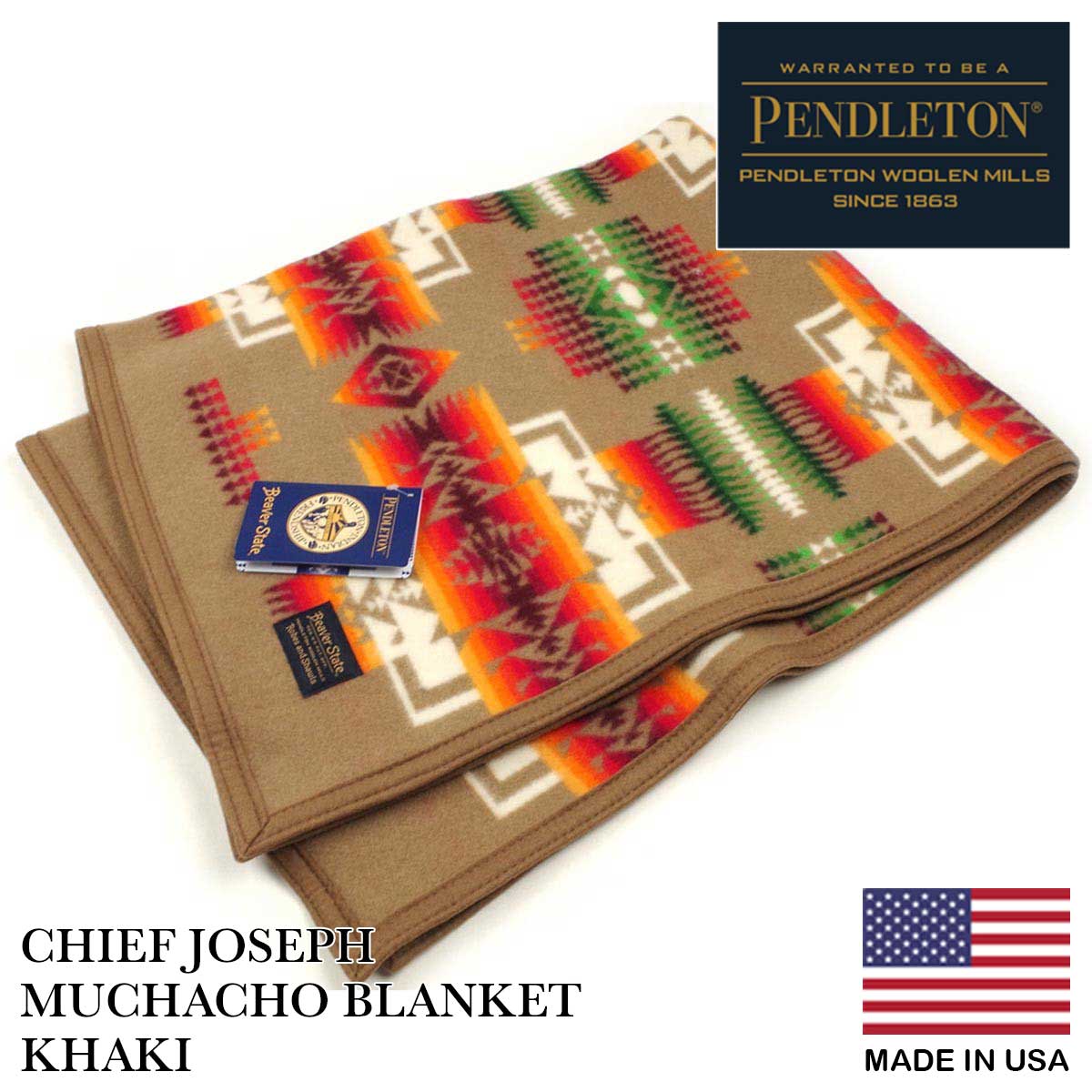 ペンドルトン PENDLETON チーフジョセフ ムチャチョ ブランケット CHIEF JOSEPH MUCHACHO BLANKET ウール 膝掛け  毛布 アメリカ製 米国製