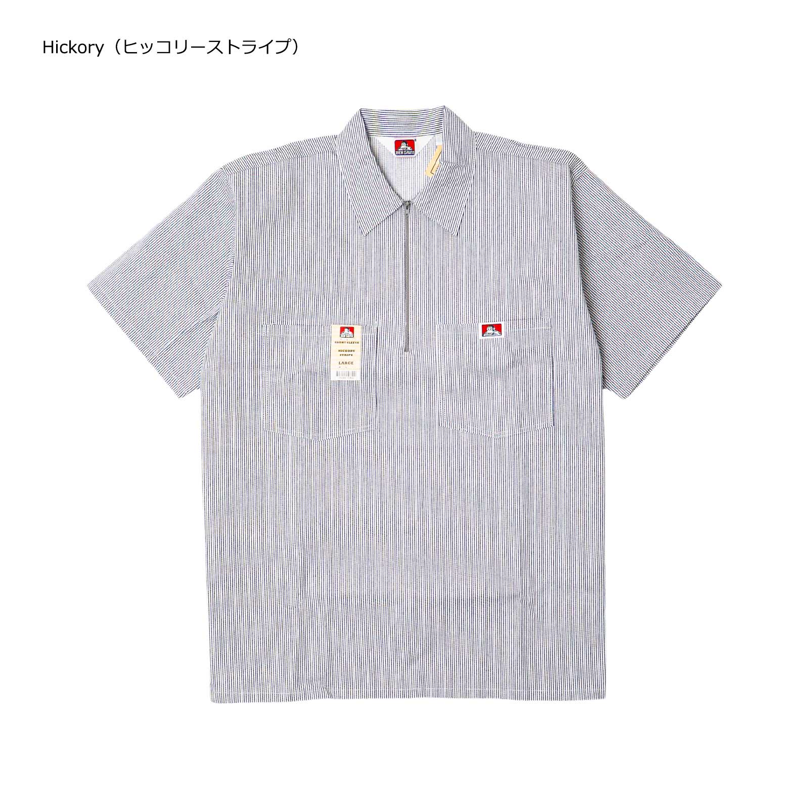 BEN DAVIS（ベンデイビス） 半袖 1/2ジップ ワークシャツ アメリカ流通