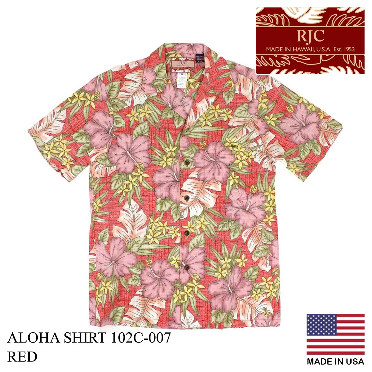 ロバートJクランシー RJC 半袖 アロハシャツ #102C-007 ハワイ製 