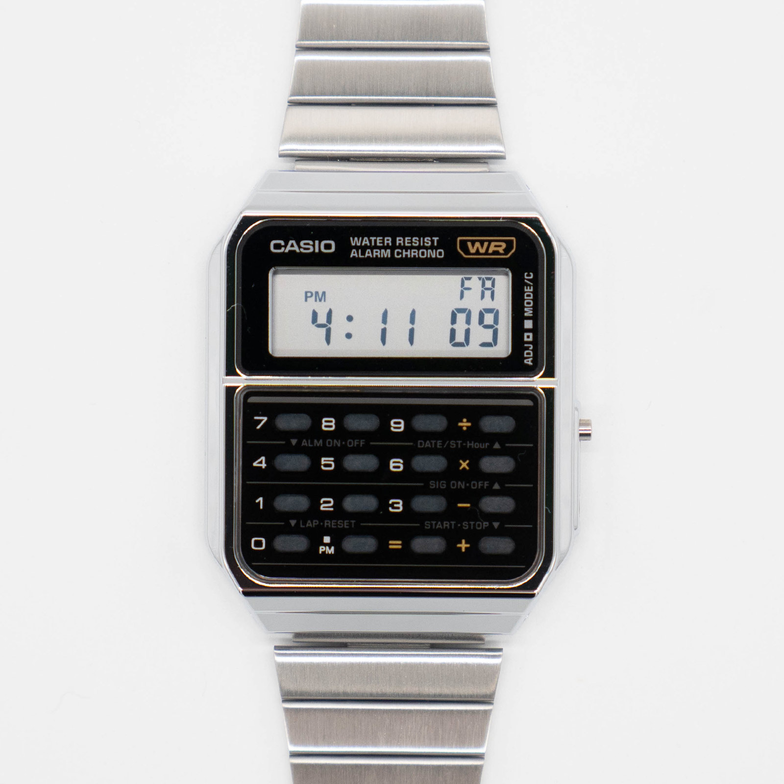 カシオ CASIO CA-500WE-1AJF ｜ メンズ レディース ユニセックス 腕時計 データバンク 電卓付き デジタルウォッチ レトロ クラシック シルバーの画像