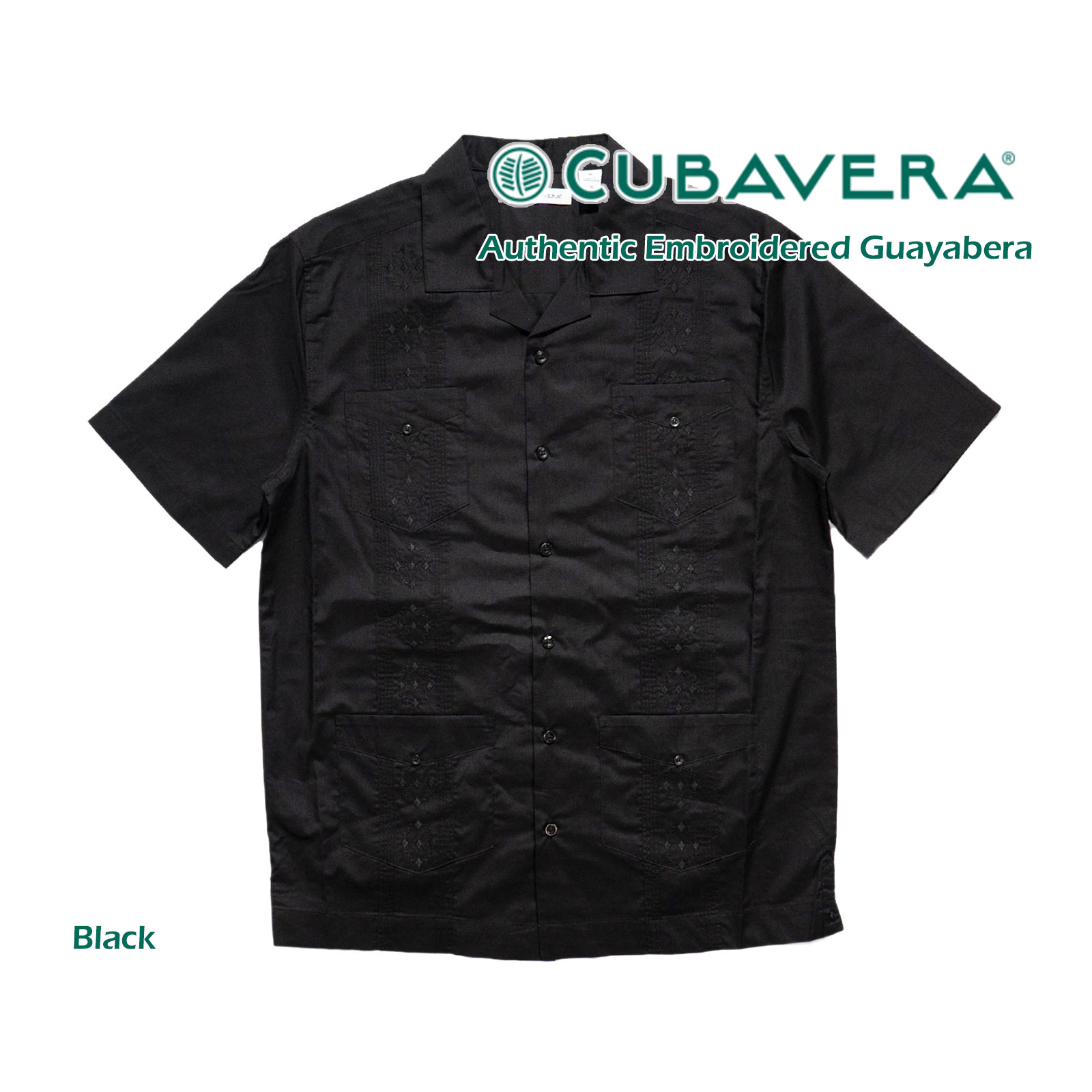 ビンテージ HAVANERA.Co オールブラック キューバシャツ