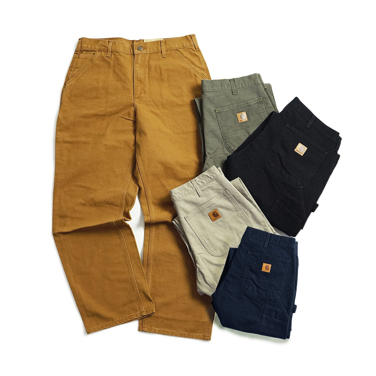 カーハート Carhartt B11 ウォッシュド ダック ペインターパンツ ｜ WASHED DUCK WORK PANT メンズ ワークパンツ  定番 綿 12オンス コットン100％ ブラウン ブ