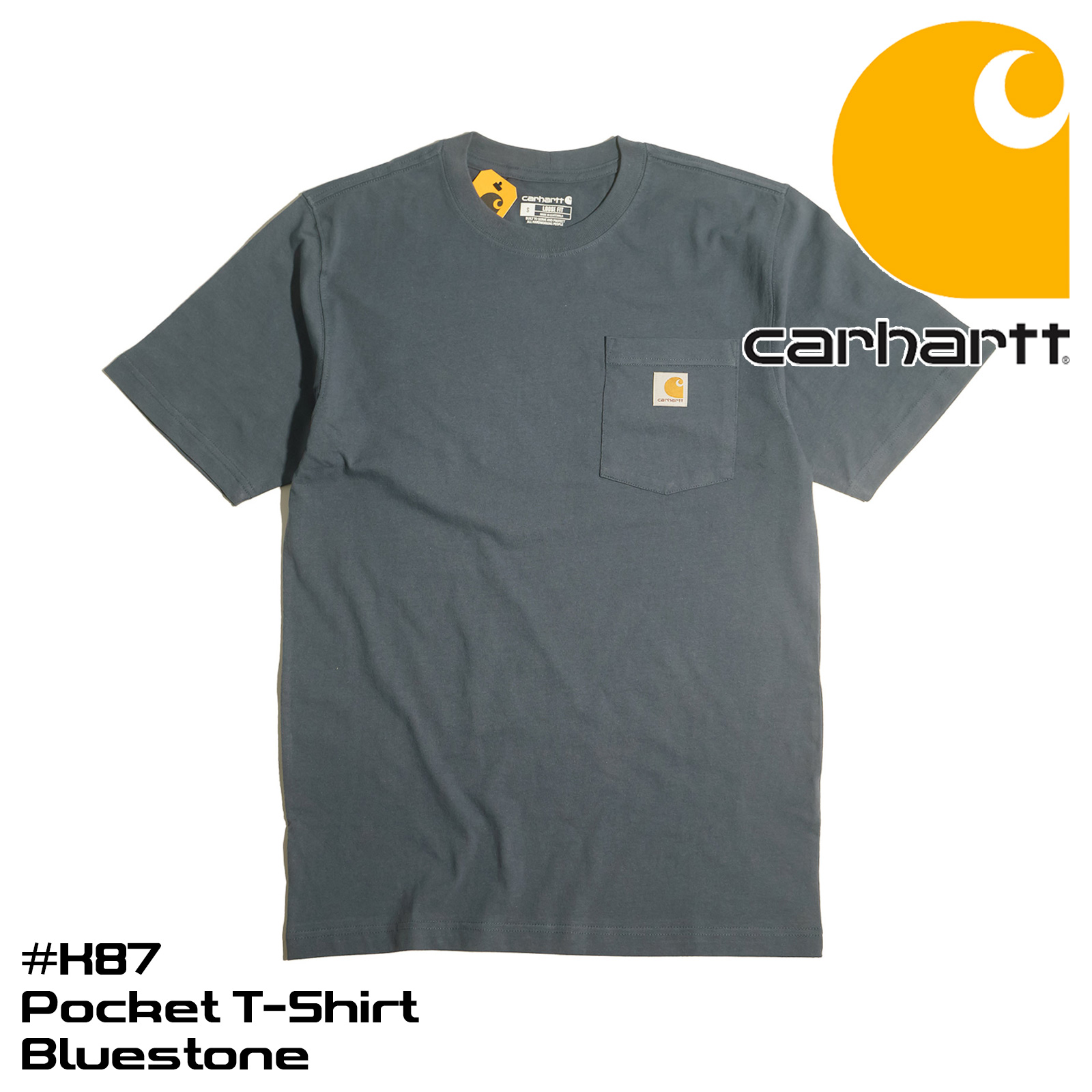 カーハート Carhartt K87 半袖 ポケット Tシャツ ｜ メンズ ポケT ヘビーウエイト ...