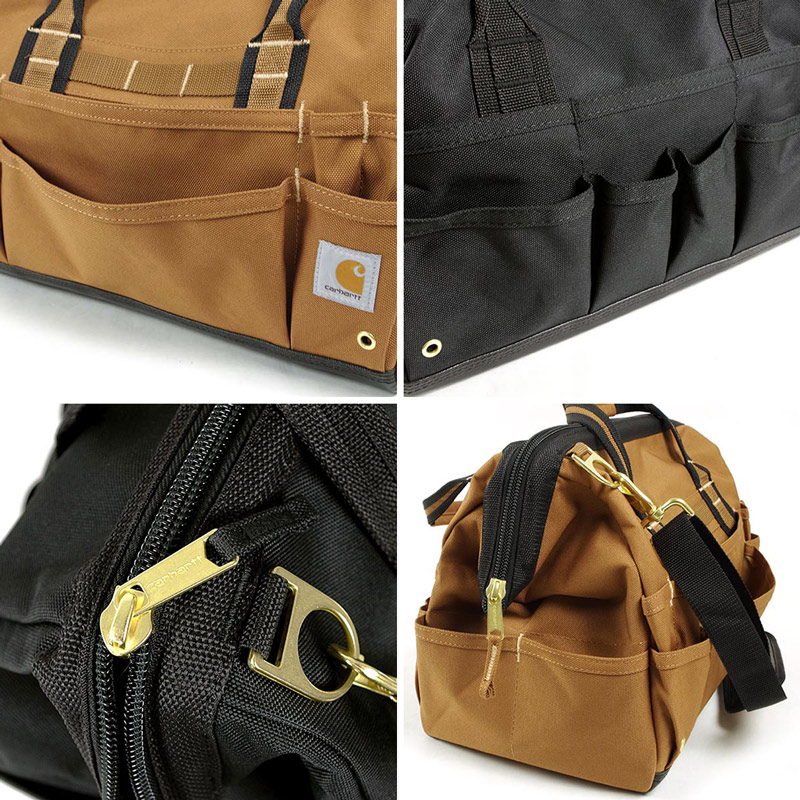 カーハート Carhartt 16インチ 30ポケット ヘビーウエイト ツールバッグ ｜ 工具バッグ 工具ケース 1200デニール 防水 ボストン  ショルダー