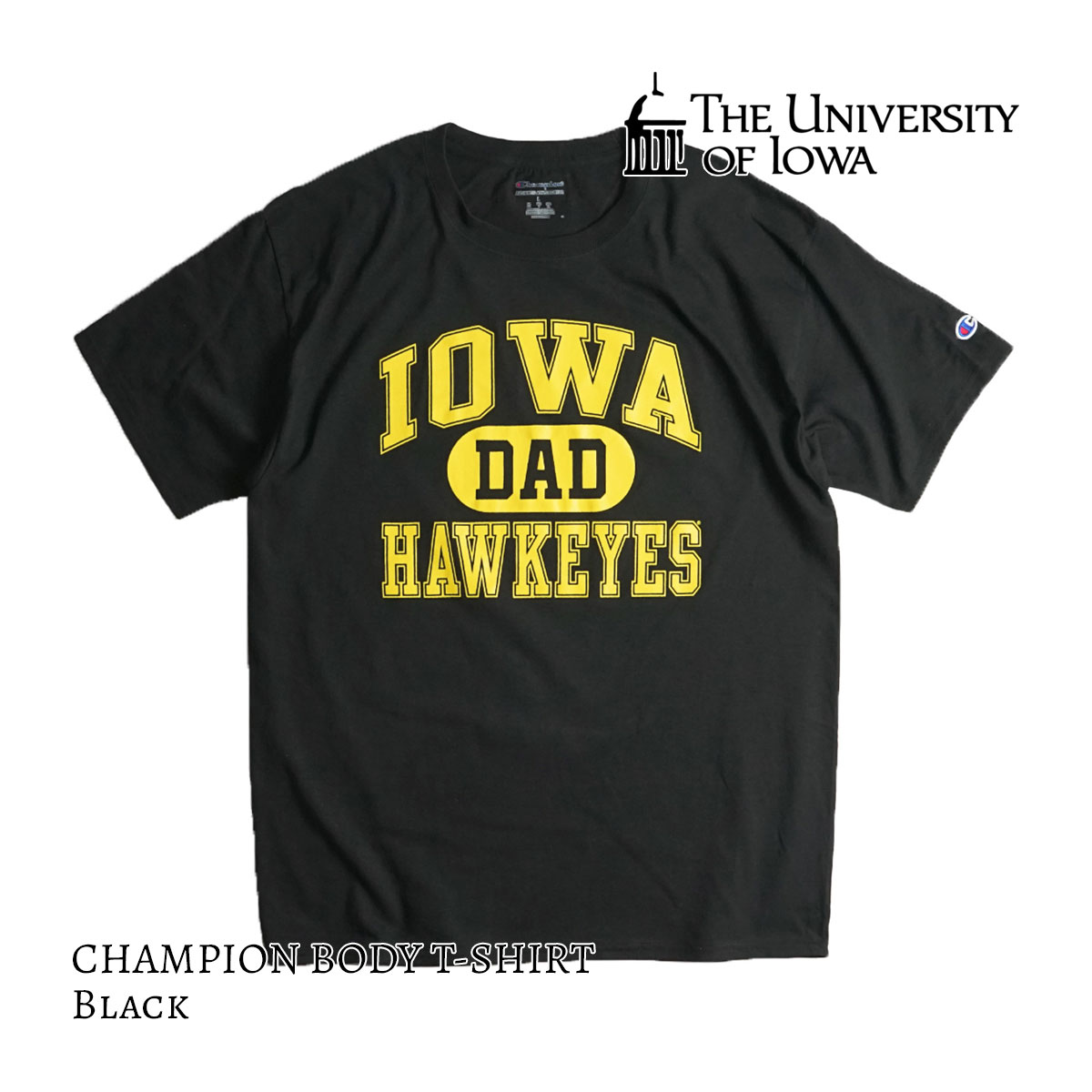 UNIVERSITY OF IOWA オフィシャルロゴTシャツ チャンピオンボディ 