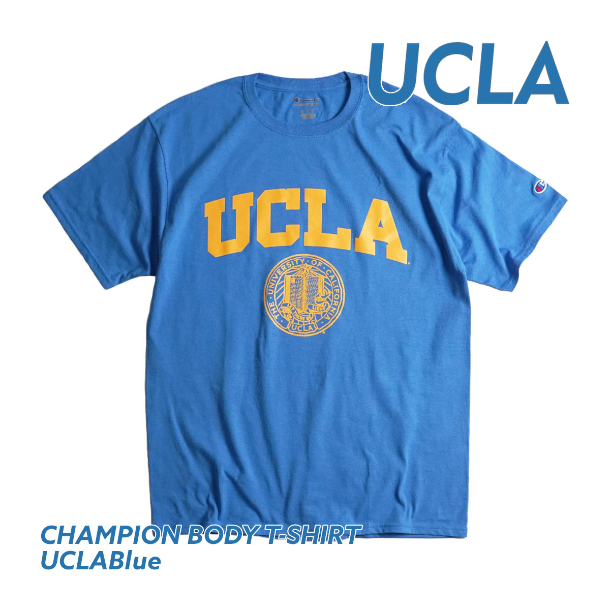 UCLA オフィシャルロゴTシャツ チャンピオンボディメンズ S-XXL Champion カレッジTシャツ カリフォルニア大学 海外買い付け