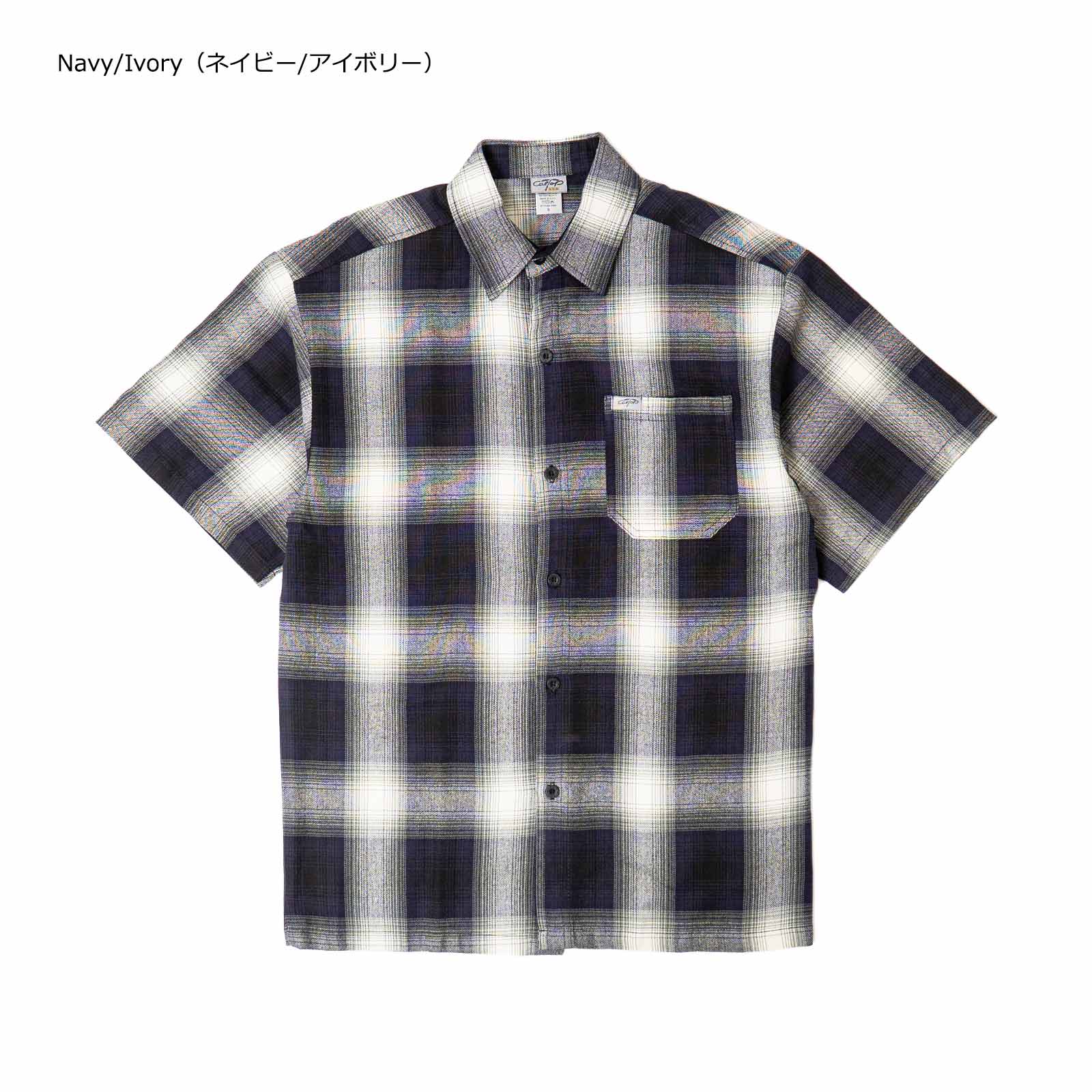 Cal Top（キャルトップ） #2000 オンブレ チェック 半袖 フランネル