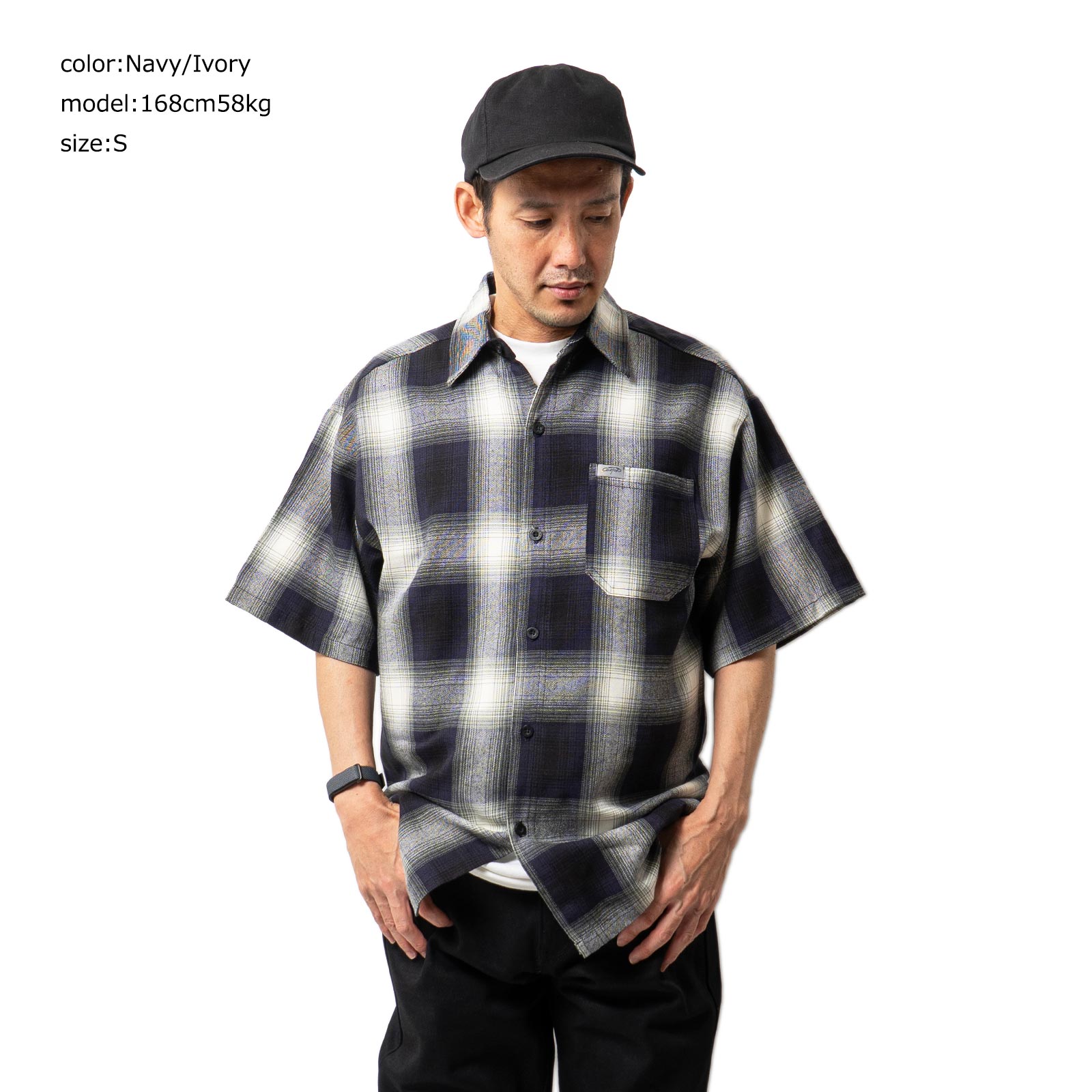 Cal Top（キャルトップ） #2000 オンブレ チェック 半袖 フランネル