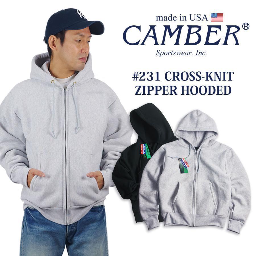 キャンバー CAMBER 231 クロスニット ジップフード メンズ S-XL