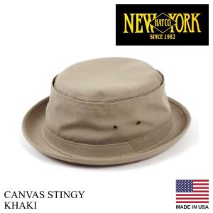 ニューヨークハット NEWYORK HAT ポークパイ キャンバス スティンジー アメリカ製 米国製...