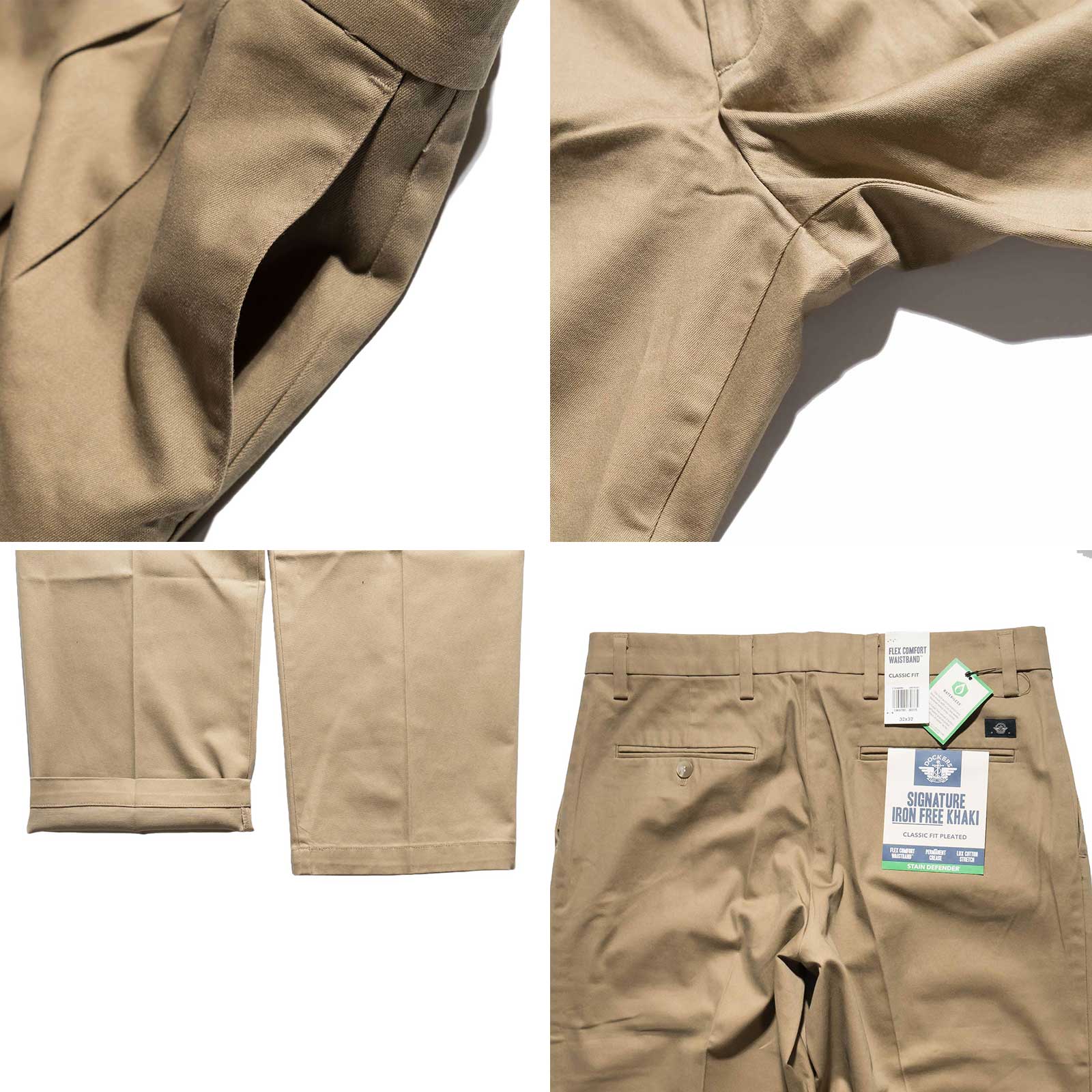 ドッカーズ DOCKERS シグネチャーアイロンフリーカーキプリーツ クラッシックフィット ステインディフェンダー ｜ メンズ チノパンツ コットン 綿 ツータック | DOCKERS | 10