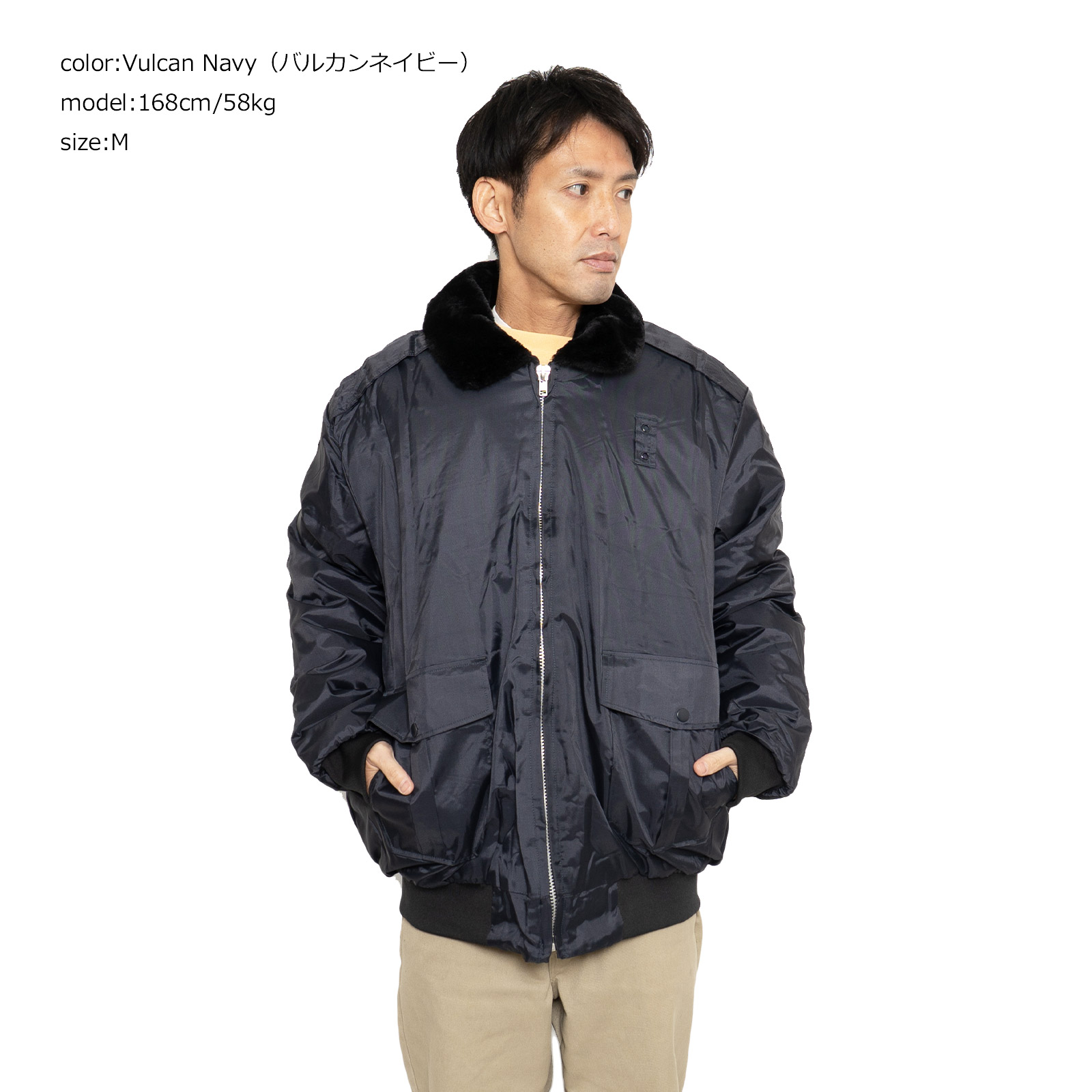 希少deluxe ポリスマンジャケット 襟ボアカスタム　サイズL エドワーズ Edwards ポリスボマージャケット ｜ メンズ S M L XL XXL