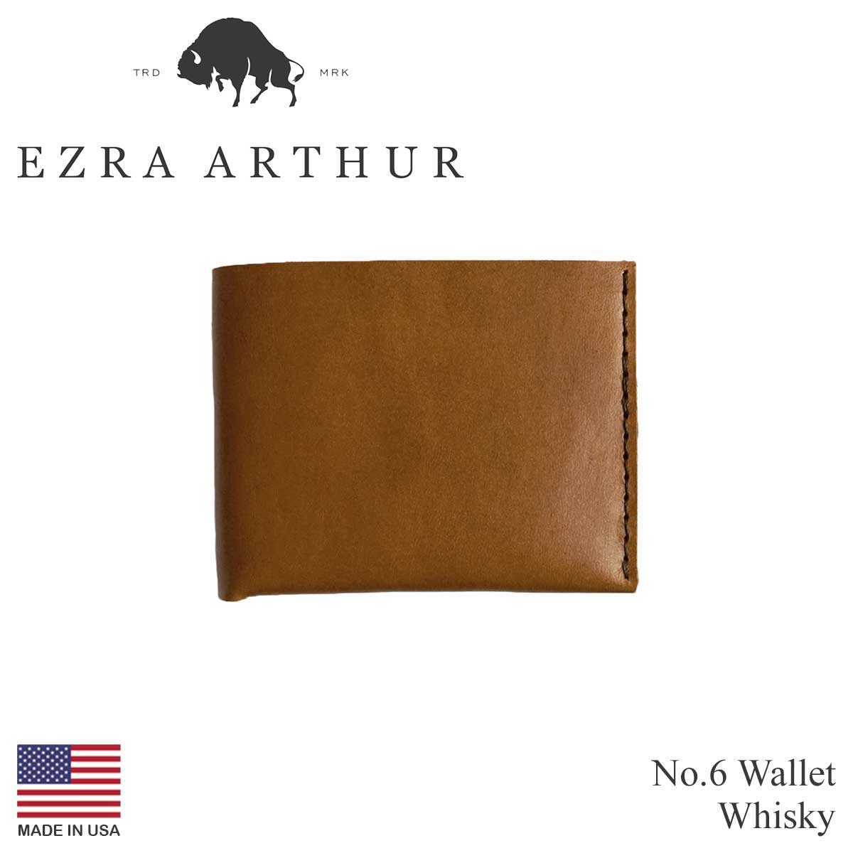 エズラアーサー Ezra Arthur No.6 ウォレット アメリカ製 米国製 二つ折り 財布 レ...