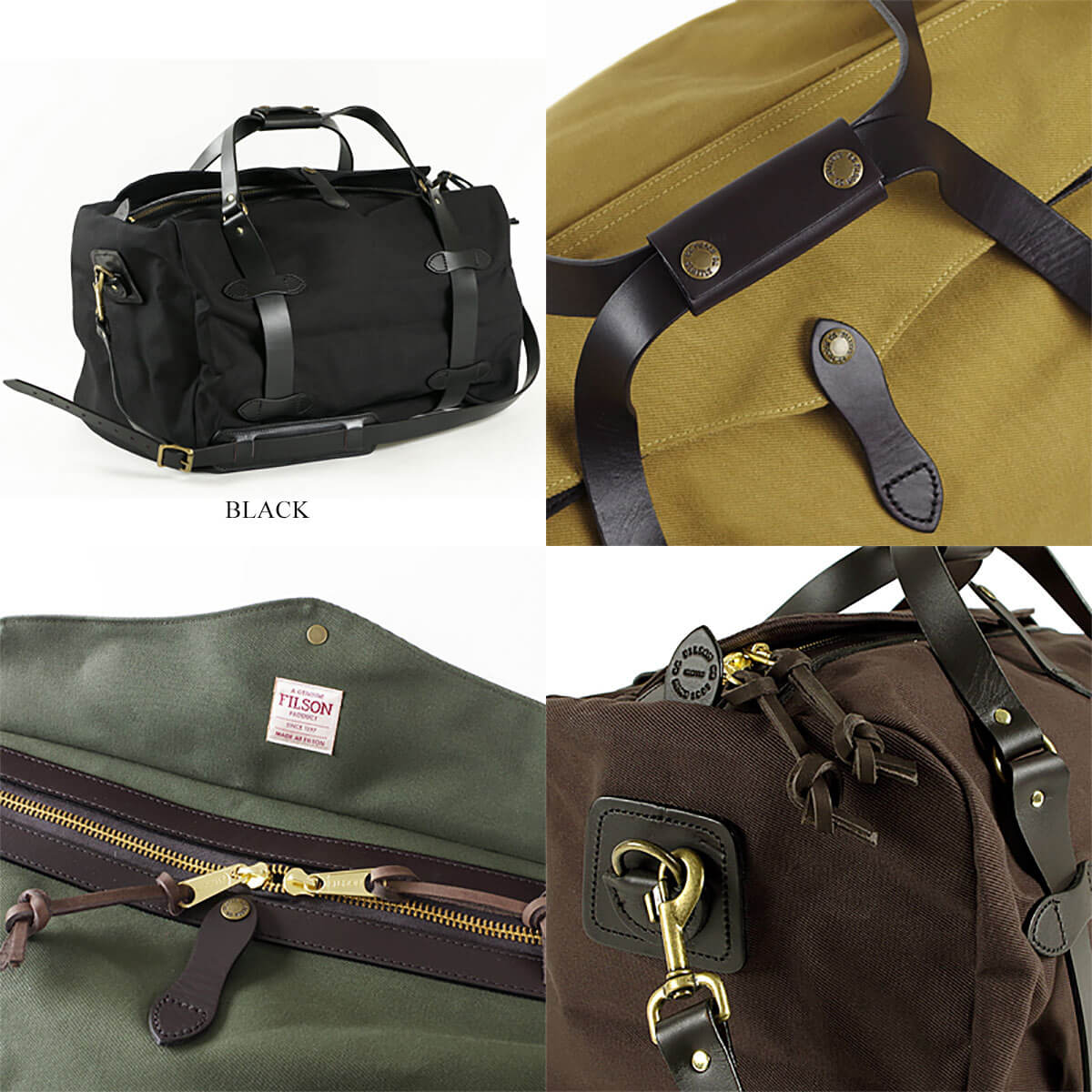 フィルソン FILSON ミディアム キャンバス ダッフルバッグ ｜ MEDIUM DUFFLE メンズ アメリカ製 米国製 MADE IN USA  ヘビーオンス 本革 アウトドア ボストンバ