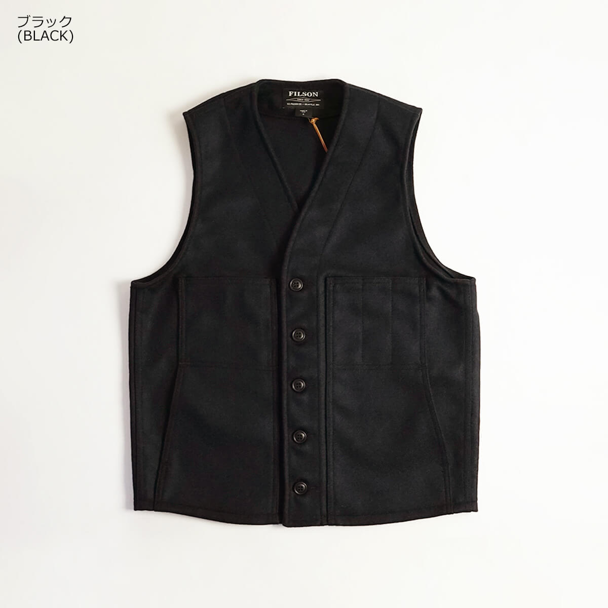 フィルソン FILSON マッキーノ ウール ベスト ｜ メンズ アメリカ製 MACKINAW WOOL VEST MADE IN USA  バージンウール100％ 耐風 保温 防水 耐久 単色 チェック