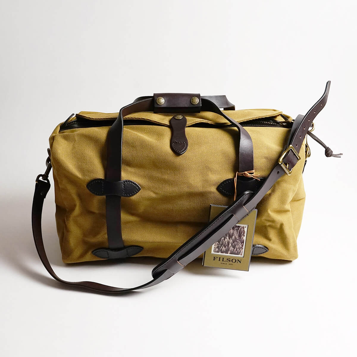 フィルソン FILSON スモール キャンバス ダッフルバッグ ｜ メンズ ボストンバッグ アメリカ製 米国自社工場生産 SMALL DUFFLE  ヘビーオンスキャンバス レザー