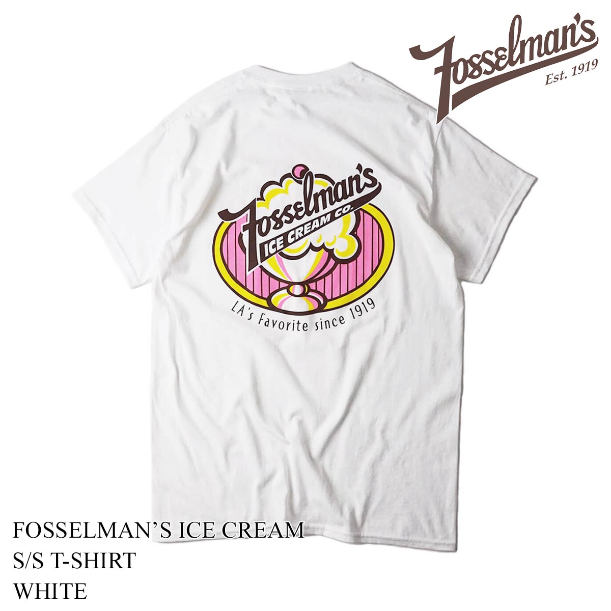 フォッセルマンズアイスクリーム プリントTシャツ メンズ レディース ユニセックス S-XXL 海外買い付け ご当地 Tシャツ FOSSELMAN’S  ICE CREAM