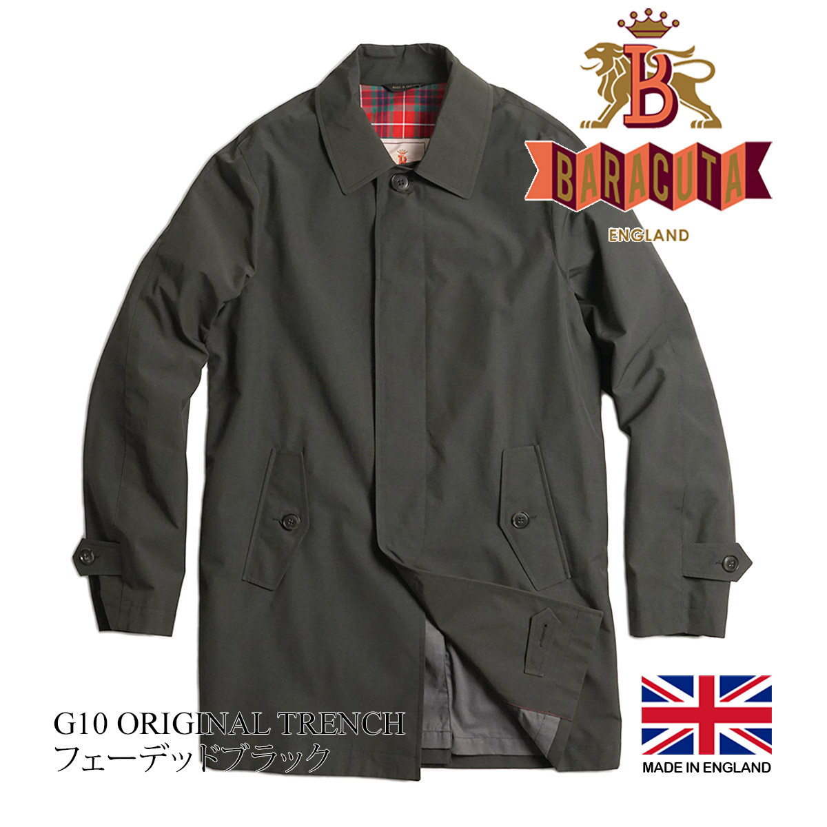 バラクータ BARACUTA G10 オリジナルトレンチコート ｜ ORIGINAL TRENCH メンズ 英国製 イングランド製 MADE IN  ENGLAND ステンカラーコート フォーマル ビジネ