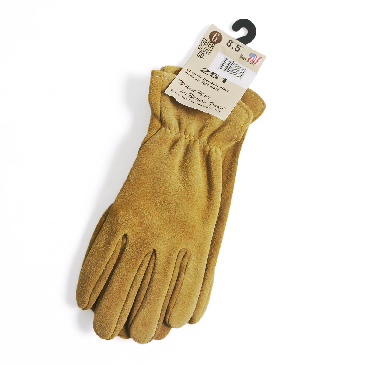 ガイヤーグローブ GEIER GLOVE #251 ディアスキン スエードグローブ カーキ 米国製 アメリカ製 Deerskin Suede  Glove レザーグローブ 革手袋