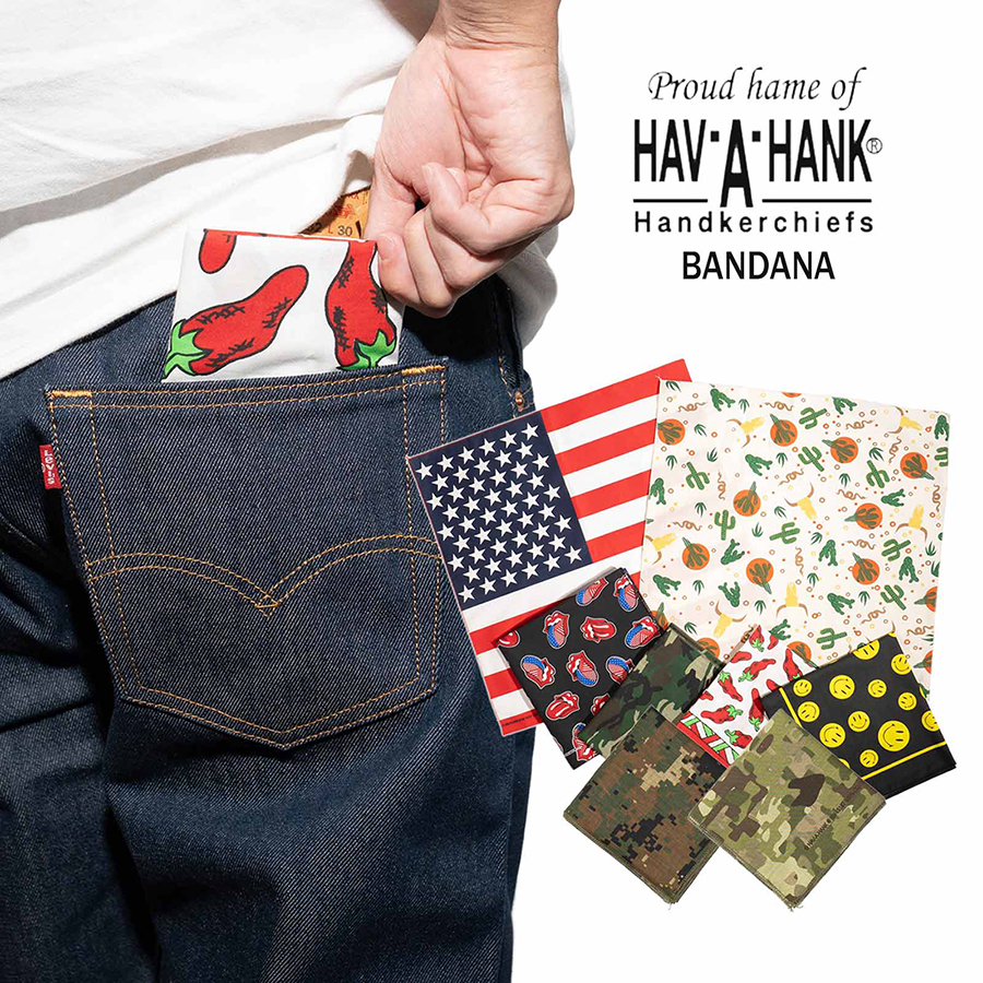 HAV-A-HANK（ハバハンク） プリントバンダナ 総柄 THE BANDANNA