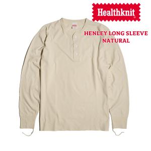 ヘルスニット Healthknit 906L ヘンリーネック 長袖Tシャツ ｜ メンズ M-XL