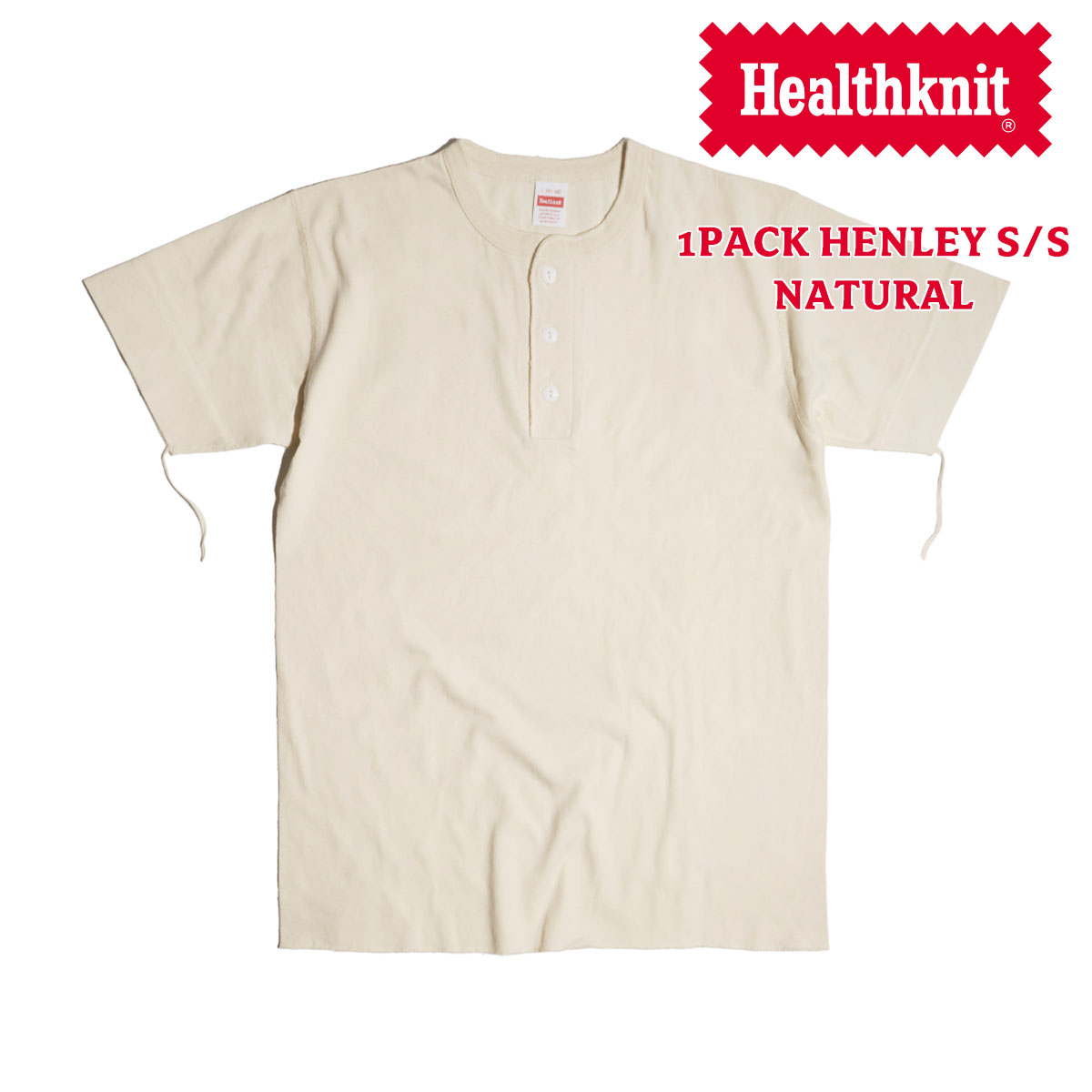 ヘルスニット Healthknit P-906S ヘンリーネック 半袖Tシャツ パッケージ入り ｜ メンズ M-XL パックT｜jalana｜03