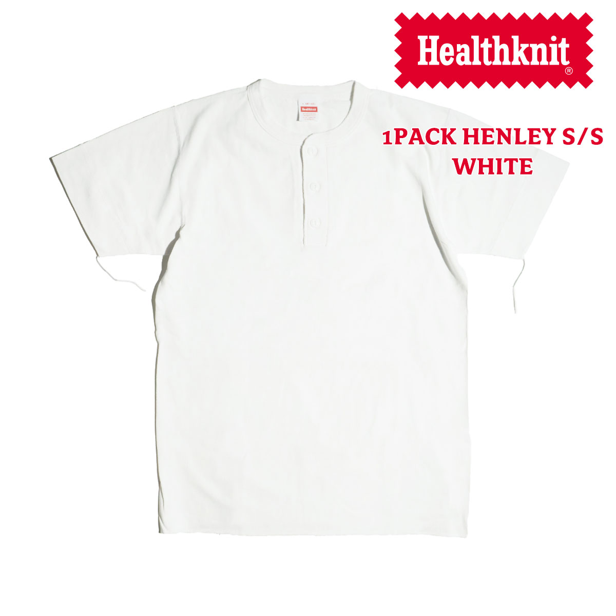 ヘルスニット Healthknit P-906S ヘンリーネック 半袖Tシャツ パッケージ入り ｜ メンズ M-XL パックT｜jalana｜02