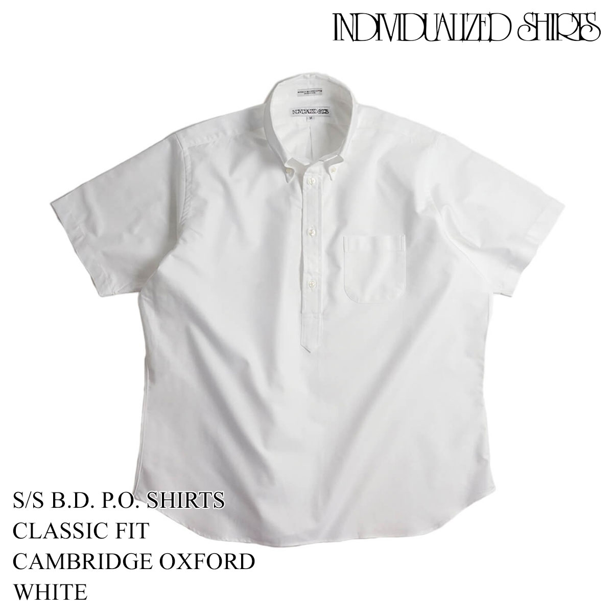 インディビジュアライズドシャツ INDIVIDUALIZED SHIRTS 半袖ボタンダウンプルオーバーシャツ ケンブリッジオックスフォード アメリカ製 プルオーバー｜jalana｜02