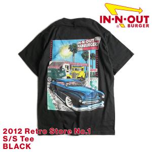 インアンドアウトバーガー 半袖 Tシャツ 2012 レトロストア ナンバー1 ブラック メンズ S-...