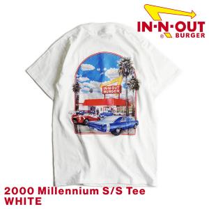 インアンドアウトバーガー 半袖 Tシャツ 2000 ミレニアム ホワイト メンズ S-XXL In-...