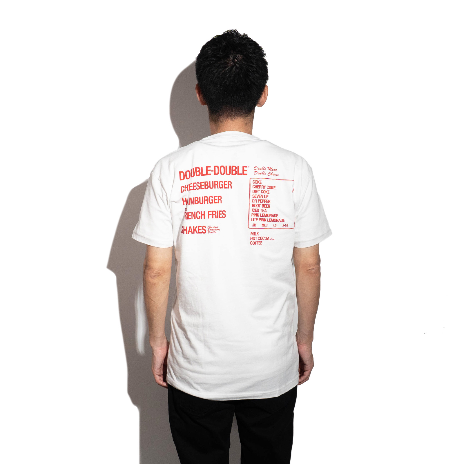 日本未上陸☆IN-N-OUT BURGER(インアンドアウト)メニューTシャツ In-N-Out Burger インアンドアウトバーガー 半袖 Tシャツ