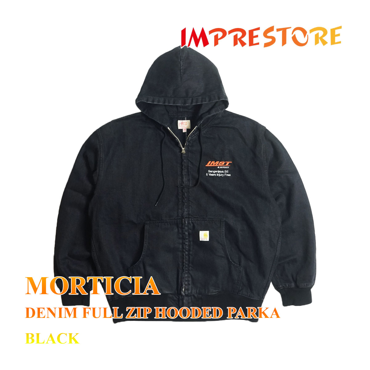 IMPRESTORE】Denim Zip Hooded Parka