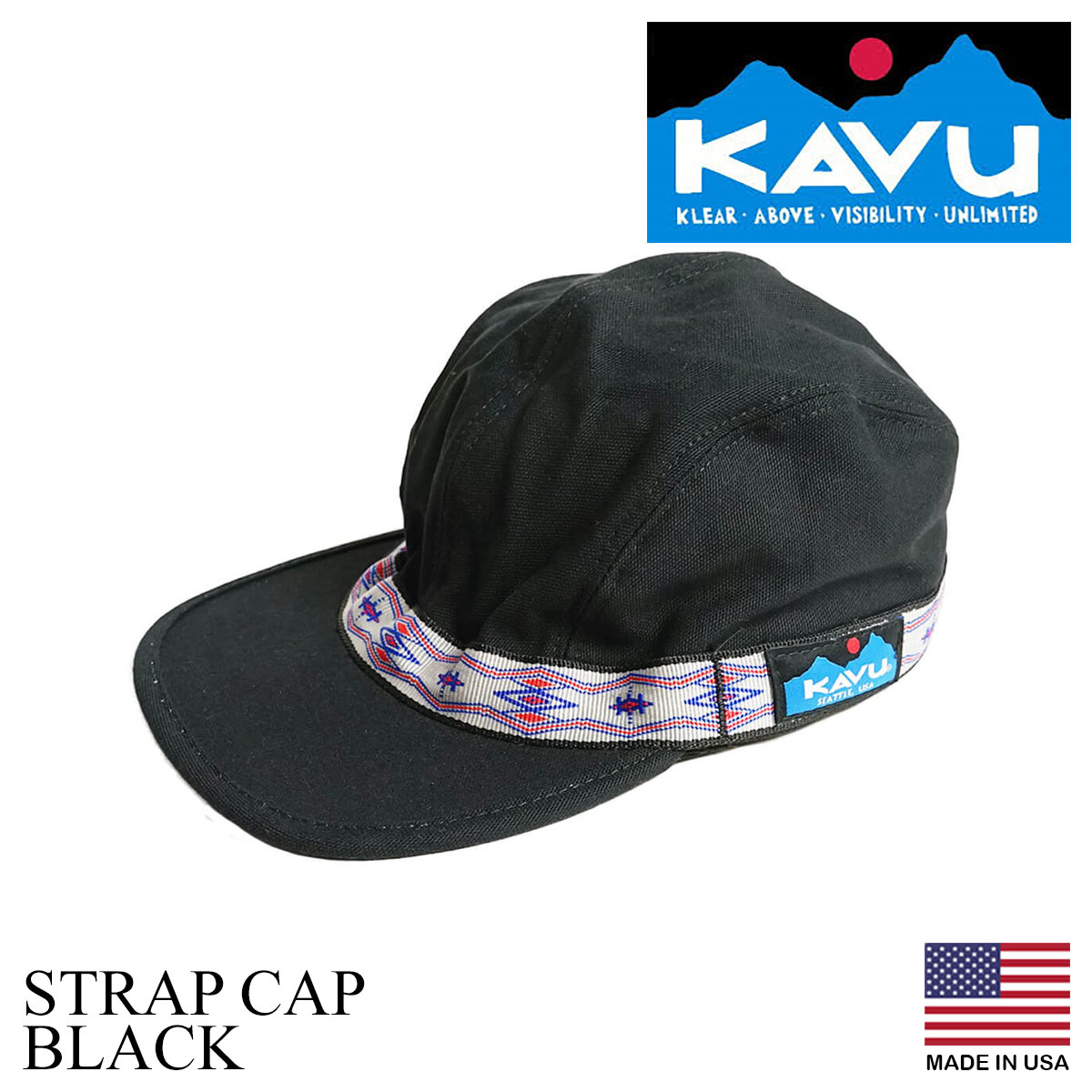 カブー KAVU ストラップキャップ アメリカ製 米国製 コットン ベースボールキャップ ジェットキャップ
