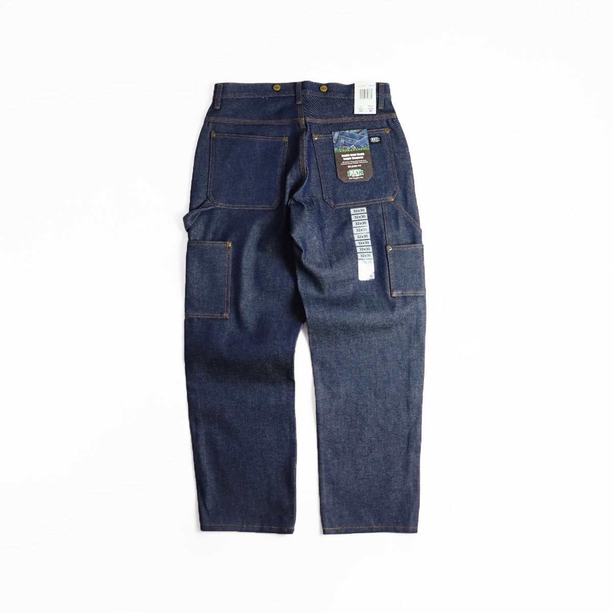 キー KEY ダブルフロント デニム ロガー ダンガリー パンツ447-41 メンズ 30-46 ダブルニー ペインターパンツ カーペンターパンツ 生デニム 14オンス | KEY | 12