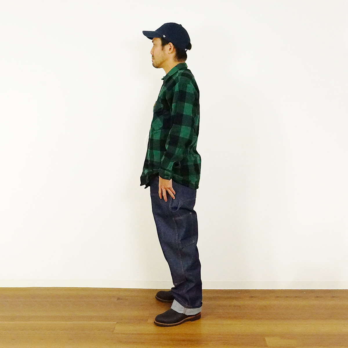 キー KEY ダブルフロント デニム ロガー ダンガリー パンツ447-41 メンズ 30-46 ダブルニー ペインターパンツ カーペンターパンツ 生デニム 14オンス | KEY | 19