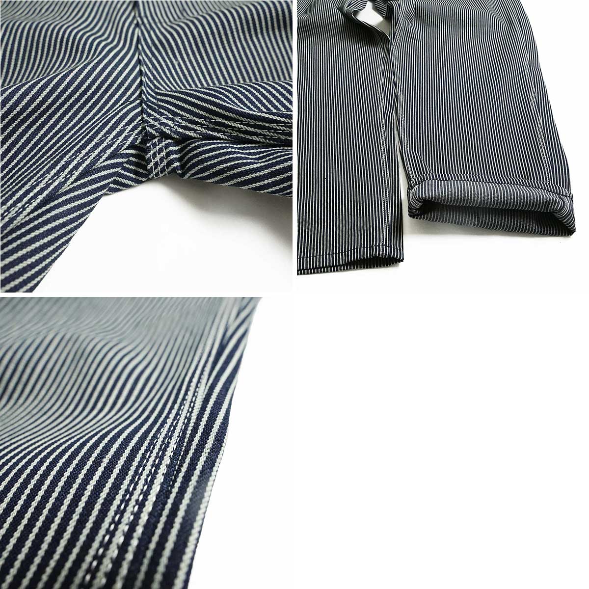 BAY SIDE（ベイサイド） キー KEY ヒッコリーストライプ ビブ