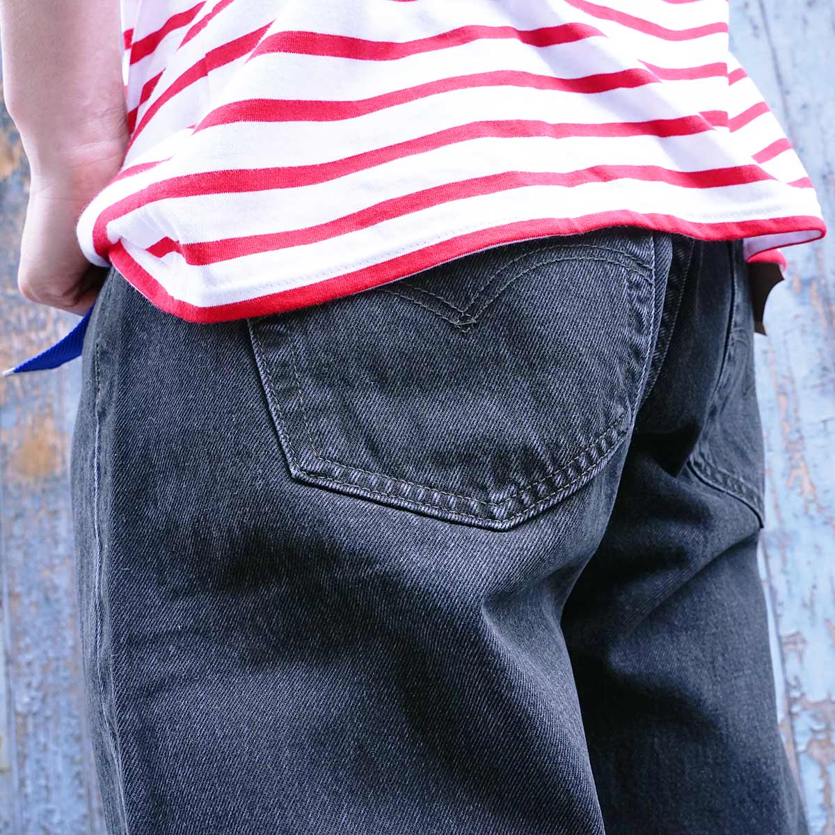 リーバイス LEVI’S 501 オリジナルユーズドウォッシュ プランクブラック ｜ ブラックデニムパンツ メンズ ウエスト28-44インチ  レングス29-36インチ 14オンス