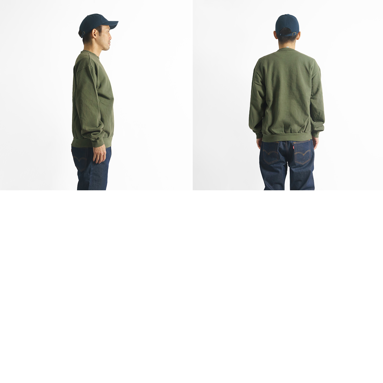 【並行輸入品　本国企画】ロサンゼルスアパレル LOSANGELES APPAREL HF07GD 14オンス ヘビーフリース クルーネック スウェット 別注 オーバーダイ ｜ 後染め | LOS ANGELES APPAREL | 18