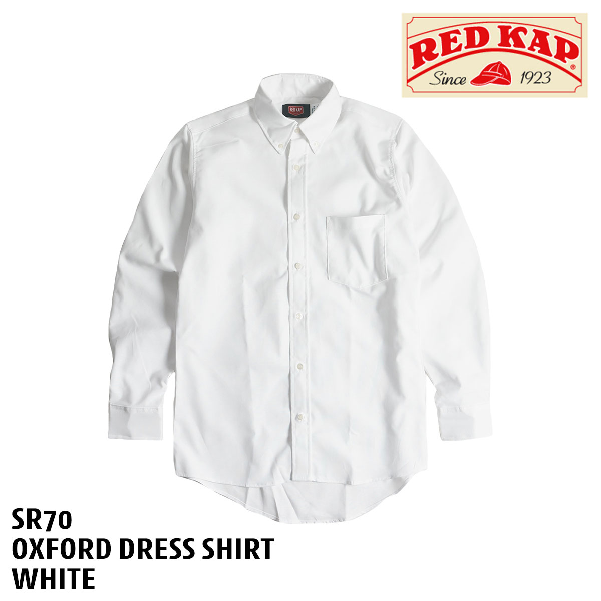レッドキャップ REDKAP #SR70 長袖 オックスフォード ドレス シャツ EXECUTIVE OXFORD DRESS SHIRT ｜ メンズ  オックスシャツ シンプル ボタンダウン シワ防止加