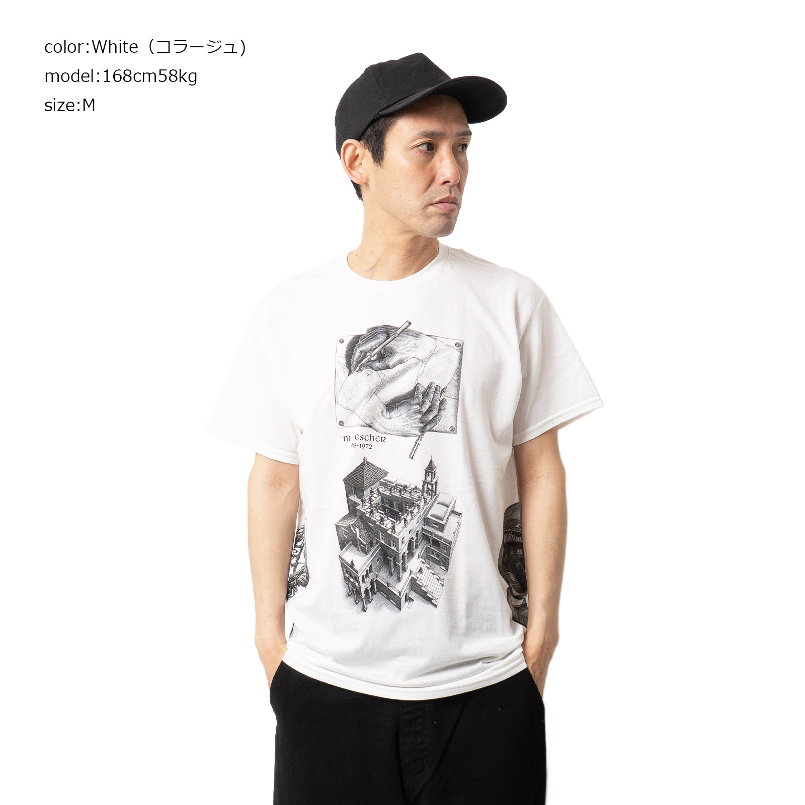 M.C. ESCHER M.C.エッシャー 半袖Tシャツ ｜ メンズ S M L XL アートT
