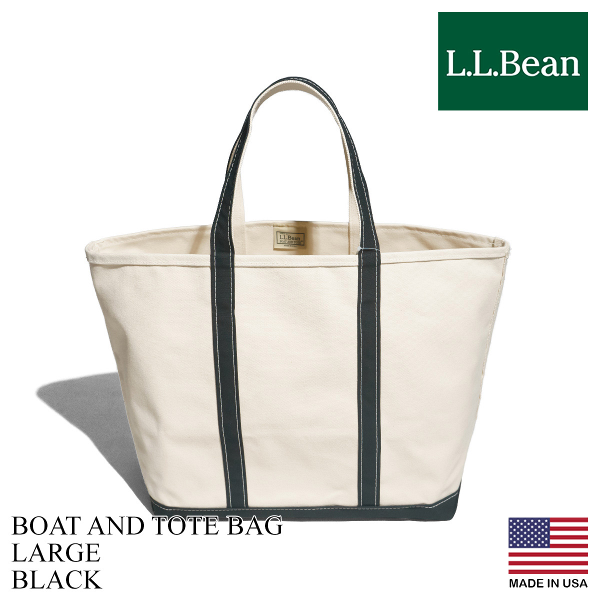 新品】L.L.Bean ジップトップ トートバッグ USA製 ラージ Lサイズ-