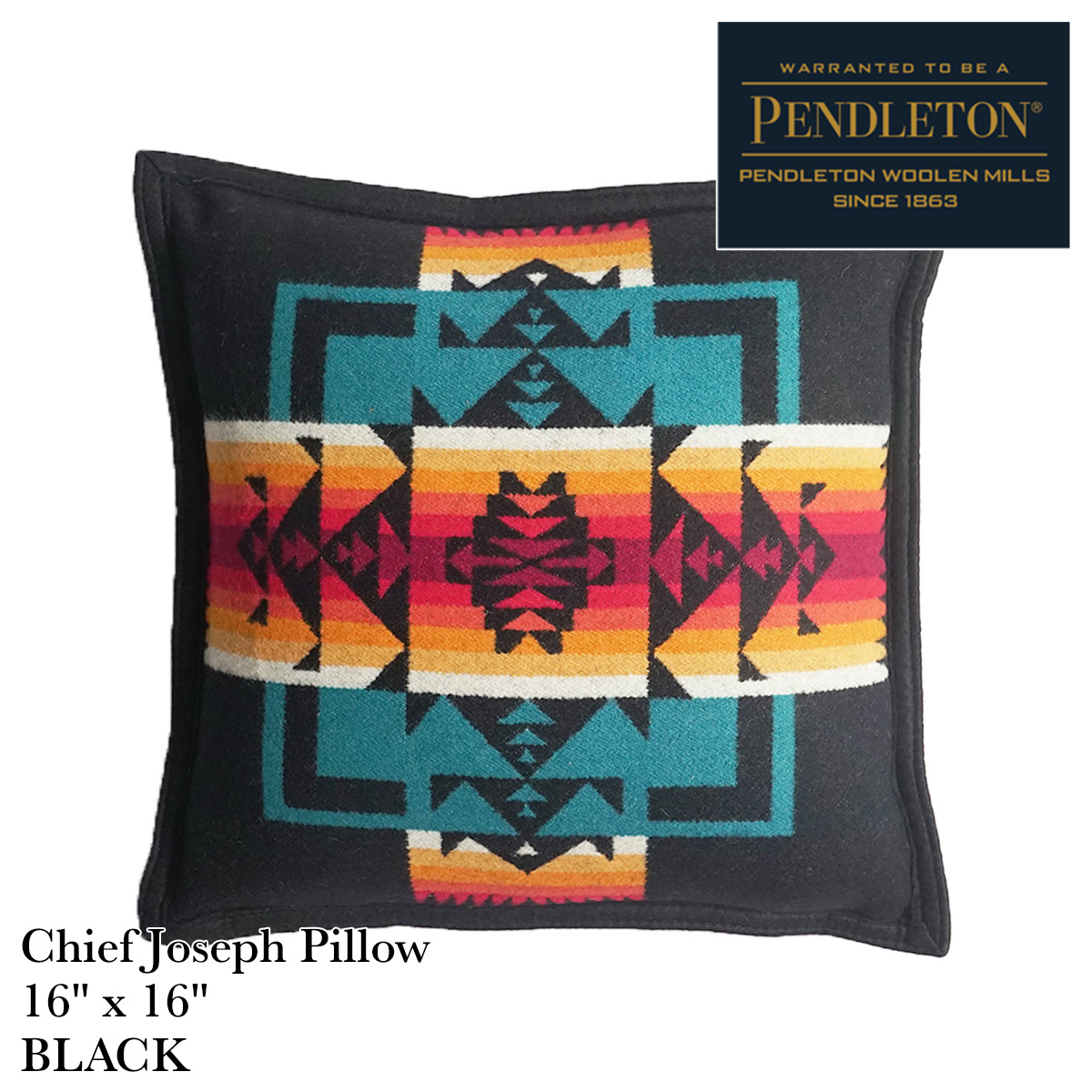 ペンドルトン PENDLETON チーフジョセフ ピローXP573 ウール クッション 枕 ネイティブ柄 アメリカ製 米国製 ペンドルトン PENDLETON チーフジョセフ ピローXP573 ウール クッション 枕 ネイティブ柄 アメリカ製 米国製